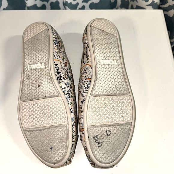 TOMS Venice Collection - Canvas Venice Italy Map Printed Loafers Shoes - Picture 4 of 5
